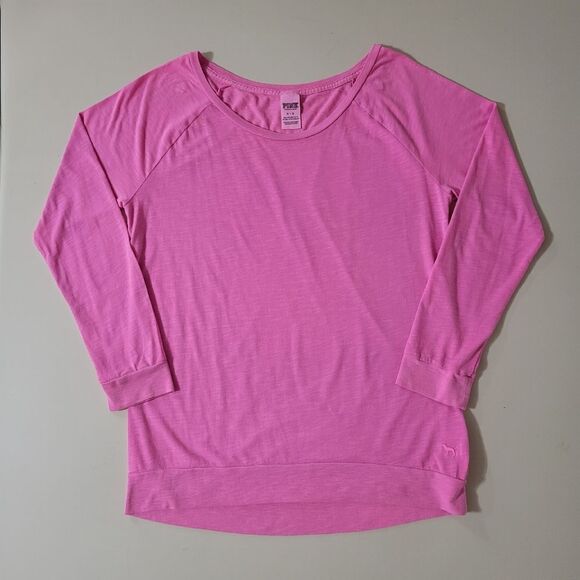 PINK Victoria's Secret Pink Roundneck Long Sleeve Pullover Top - Picture 1 of 11